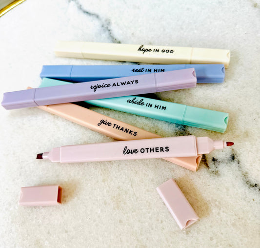 Muted Pastel Square Highlighters