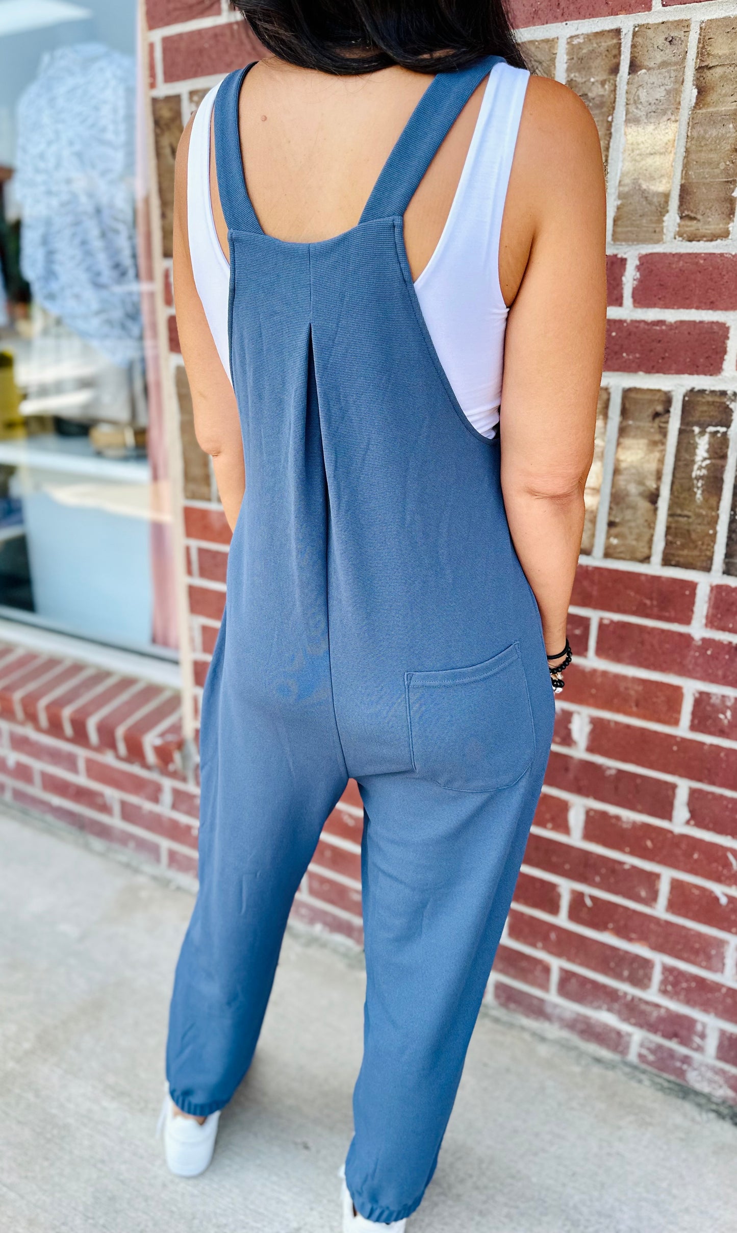 Halara Adjustable Strap Waffle Jogger Overalls