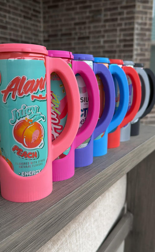 Skinny Can Holder with Handle & Lid