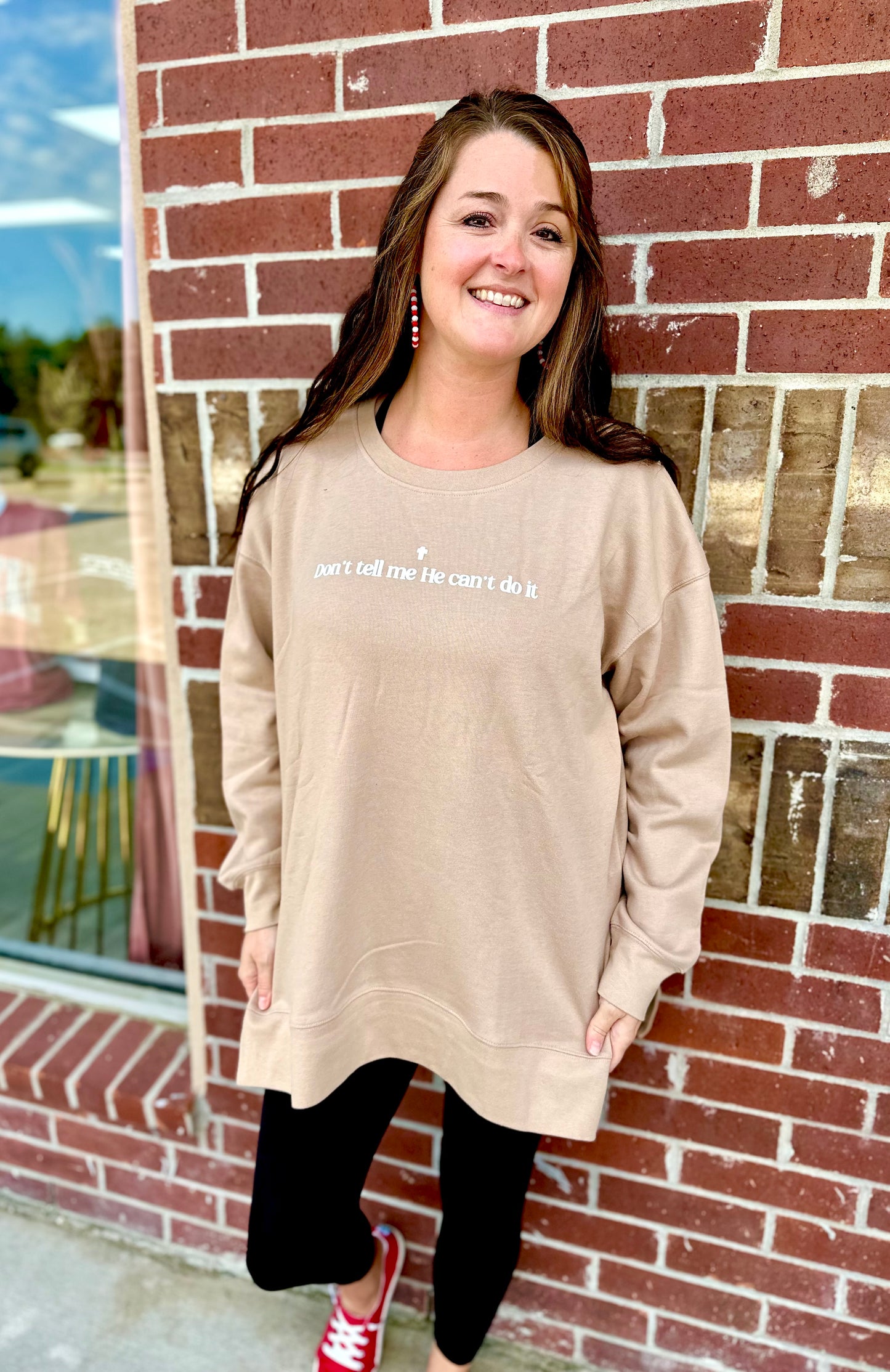 Don't tell me He can't do it-Puff Sweatshirt