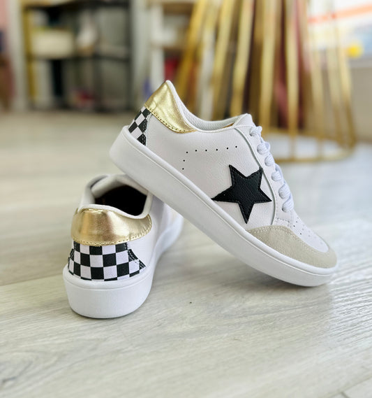 Black/Checkered Star Sneaker