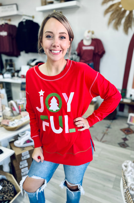 Joyful Red Sweatshirt