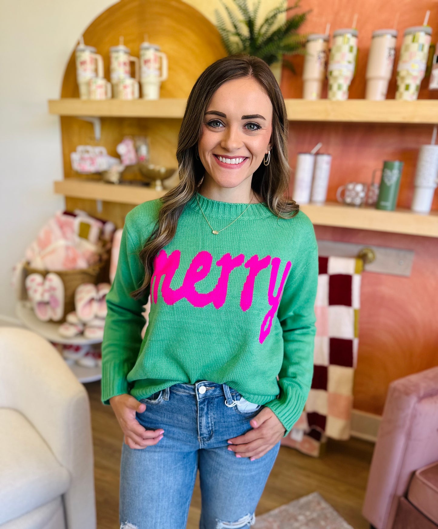 Green Merry Sweater