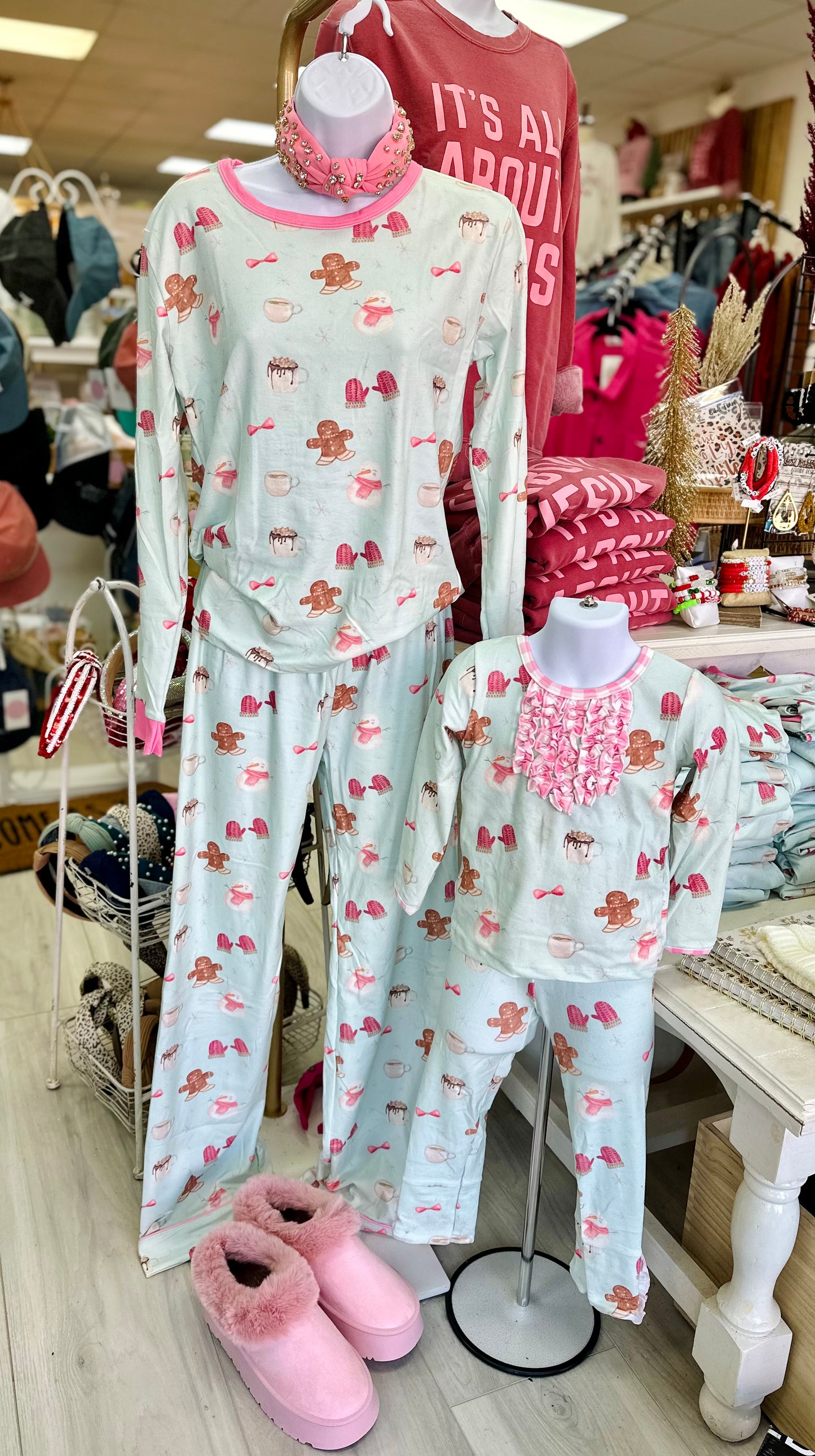 Cocoa & Gingerbread Ruffle Buttflap PJ Set