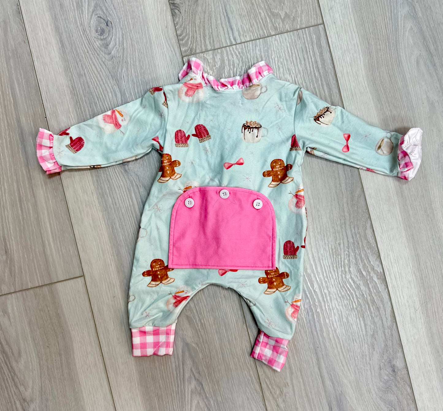 Cocoa & Gingerbread Ruffle Buttflap PJ Set