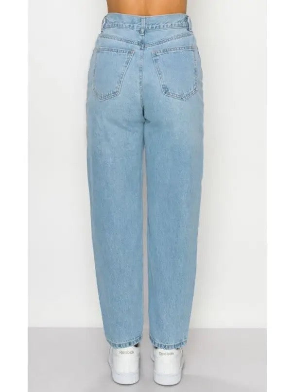 Light Wash Rigid Balloon Jean