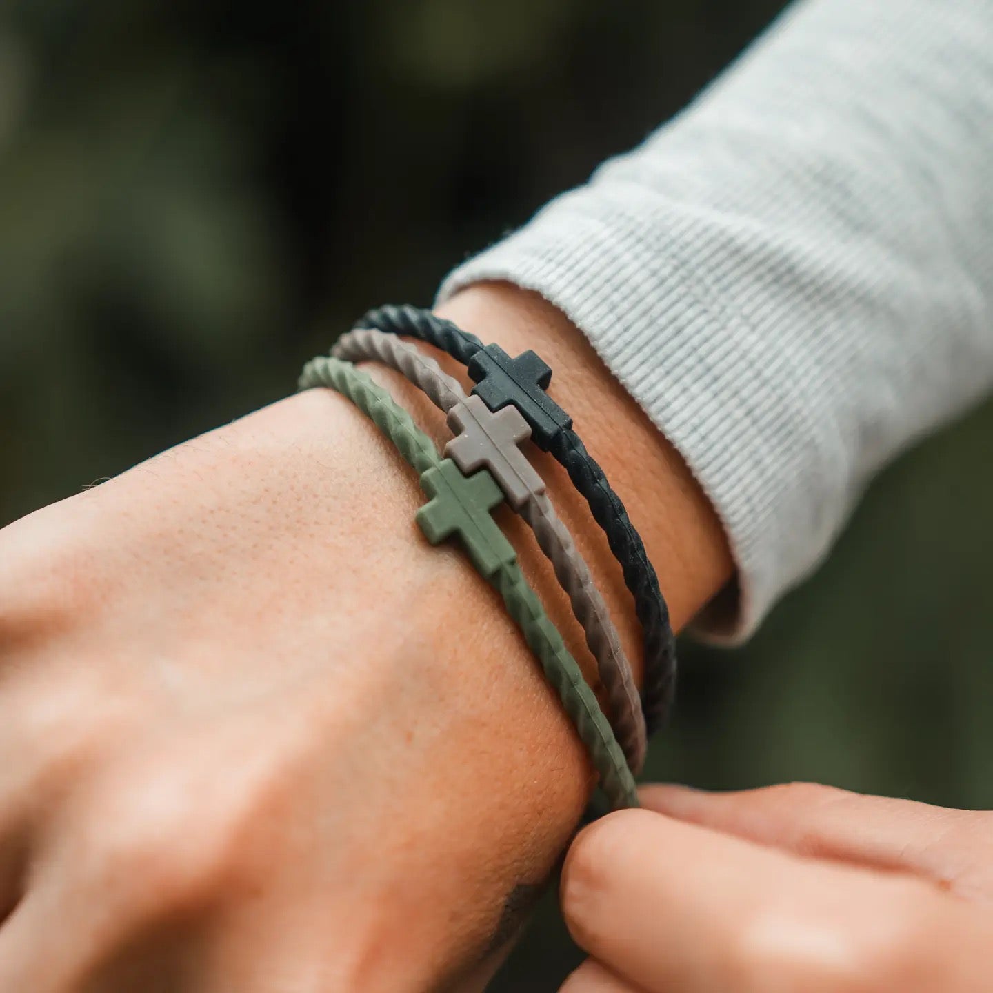 Infinity Silicone Cross Bracelets