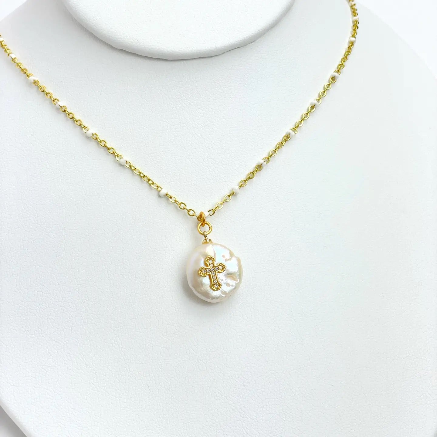 Enamel Cross Necklace