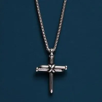 Stainless Steel Nail Cross Necklace