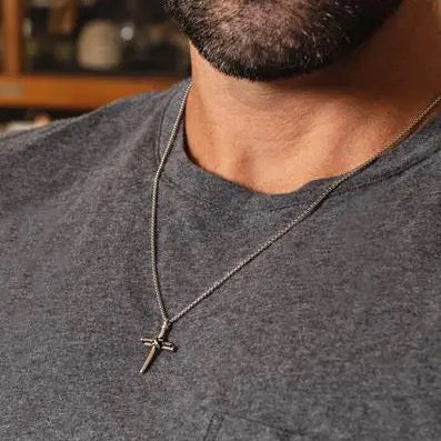 Stainless Steel Nail Cross Necklace