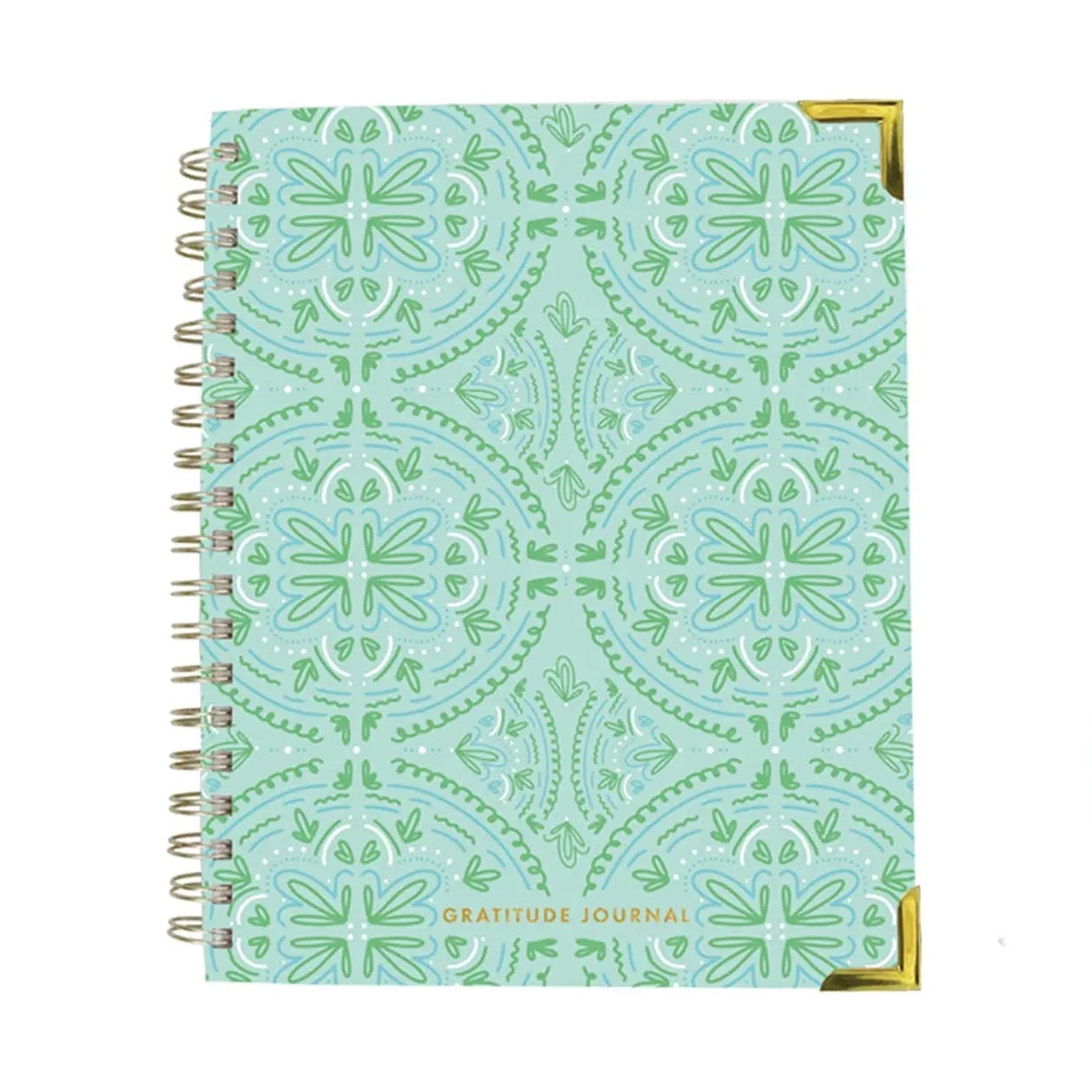 Green & Blue Spiral Gratitude Journal