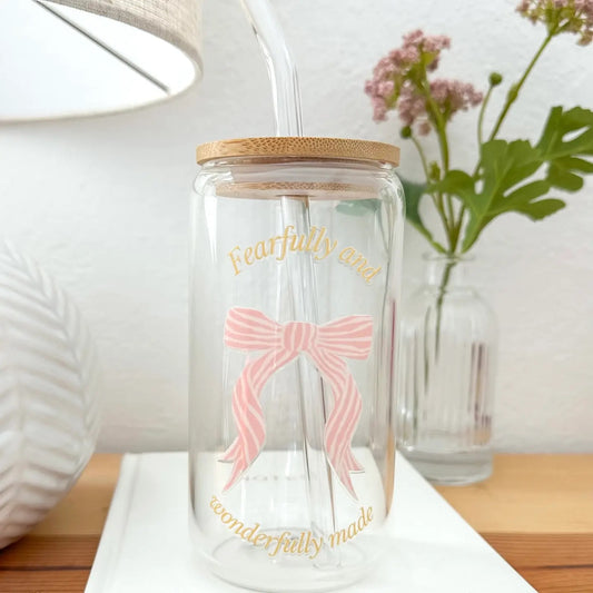 Fearfully and Wonderfully Made Bow Glass Tumbler