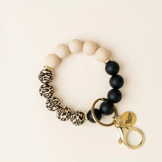 Leopard Hands-Free Keychain Wristlet