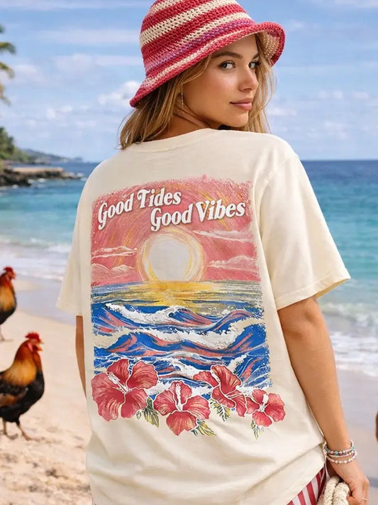 Good Tides Good Vibes Tee