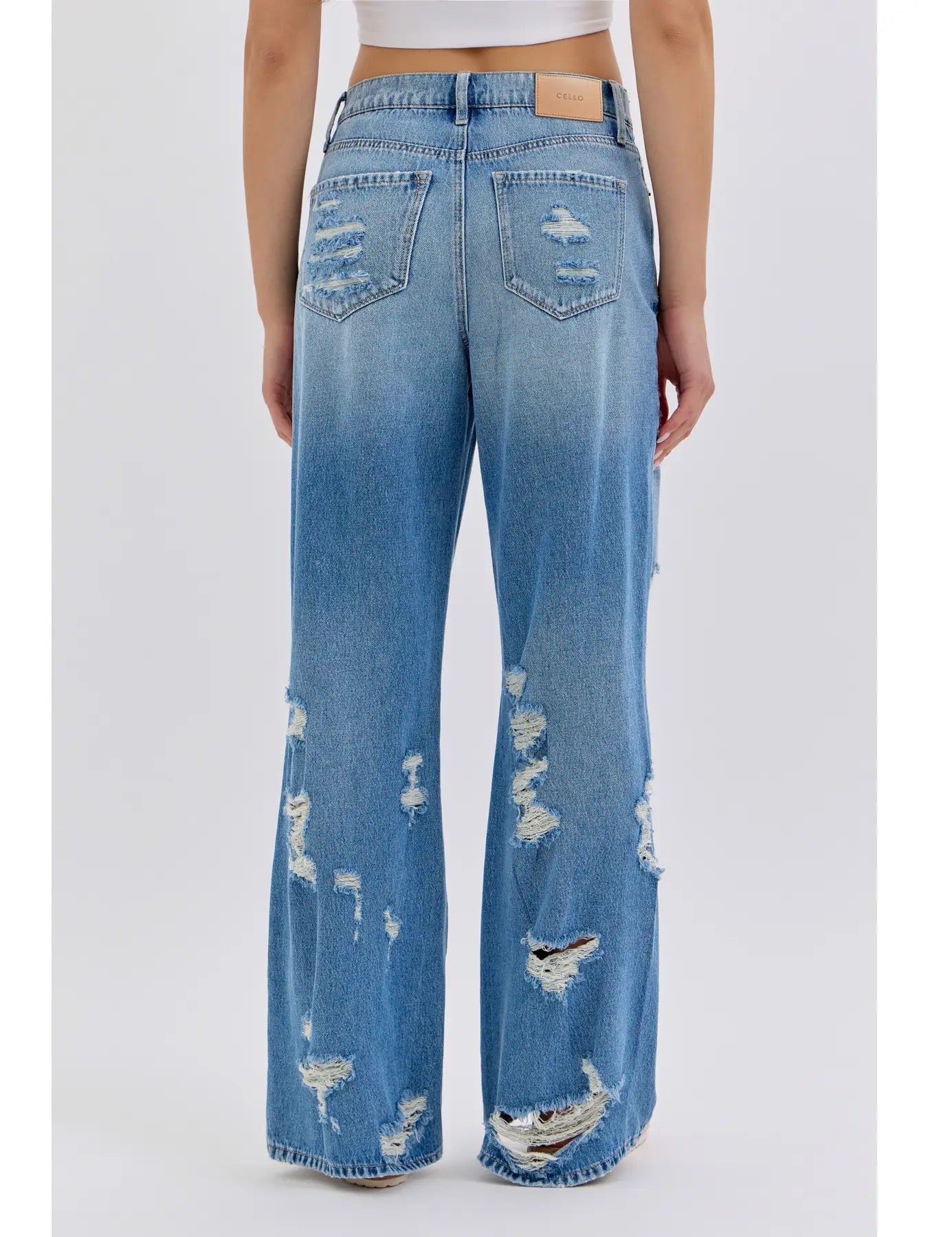 Cello High Rise Wide Leg w/ Folded Waist