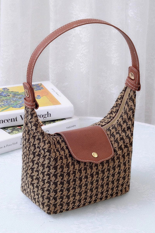 Houndstooth Convertible Clutch/Crossbody Bag
