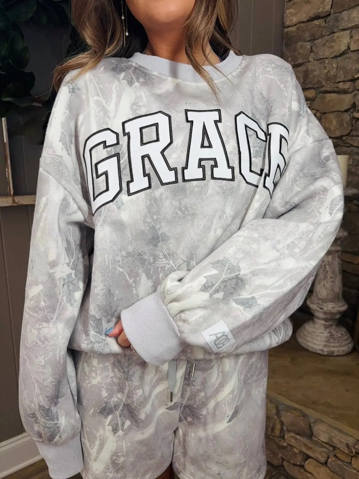 Grace Embroidered Camo Set