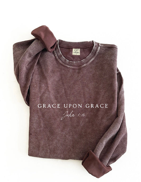Grace Upon Grace Thermal Vintage Pullover