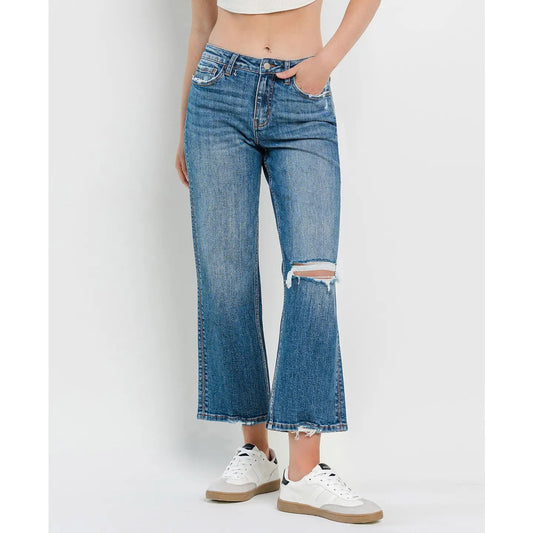 Lovervet High Rise Slim Wide Leg Jeans