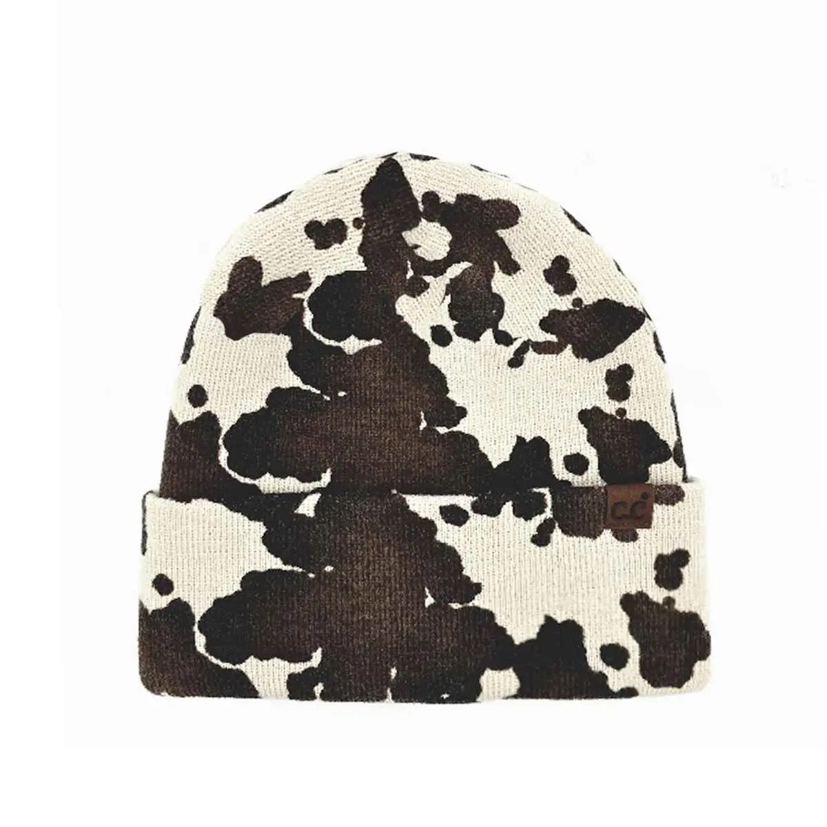 Cow Print Beanie