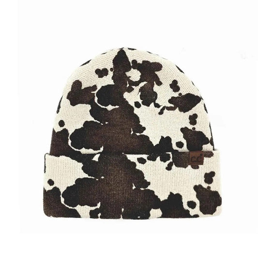 Cow Print Beanie