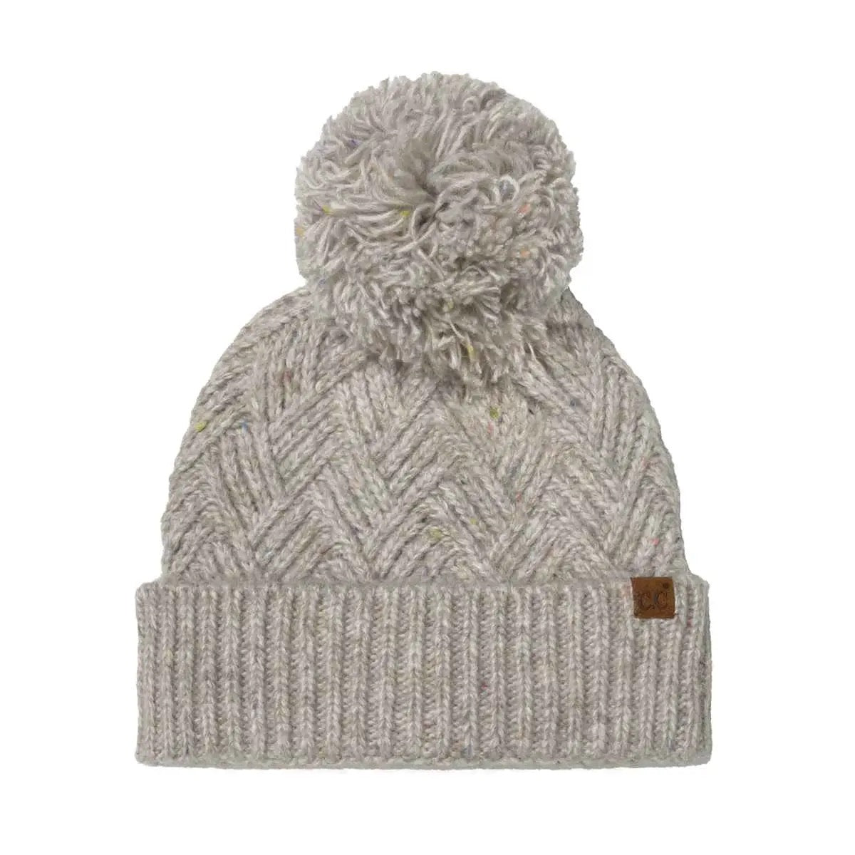 CC Pom Beanie - Oatmeal