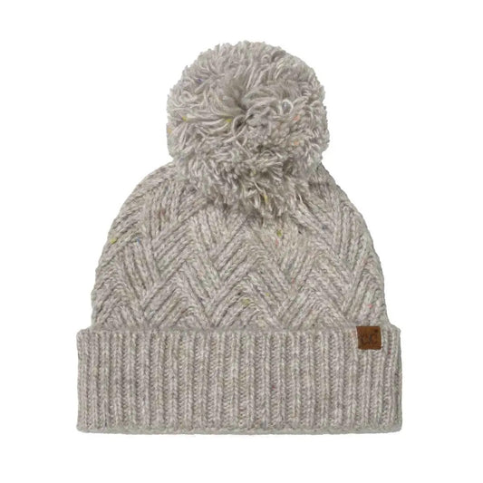 CC Pom Beanie - Oatmeal