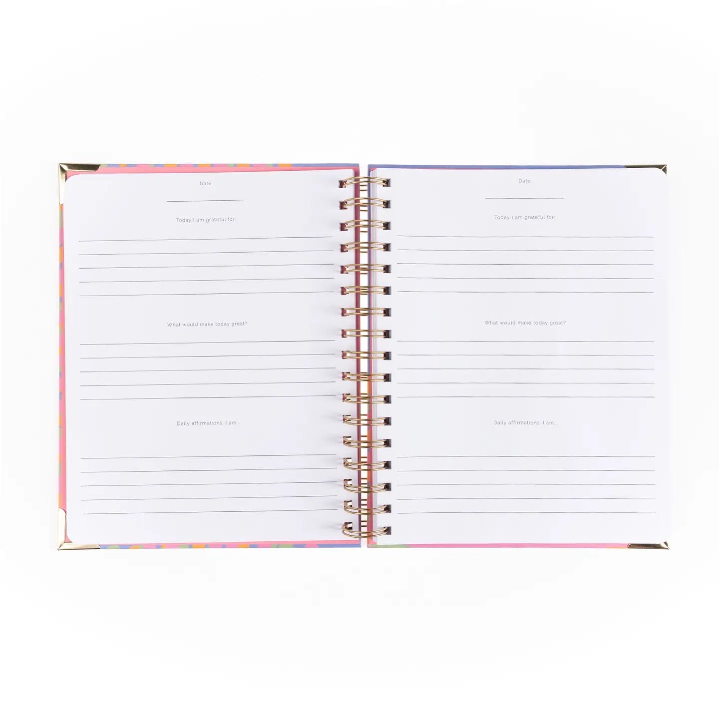 Green & Blue Spiral Gratitude Journal