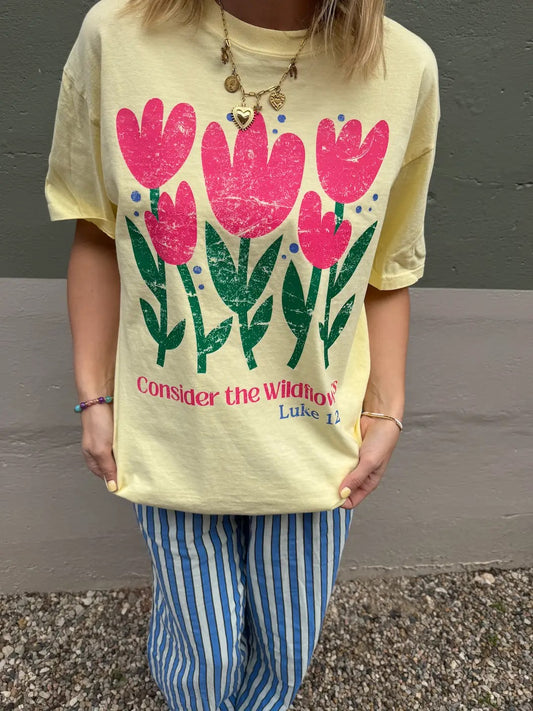 Consider the Wildflowers Yellow Tee