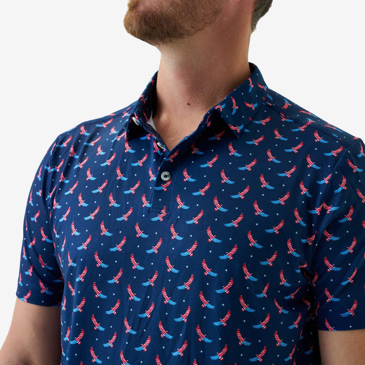 Burlebo Performance Polo - USA Eagle - Navy