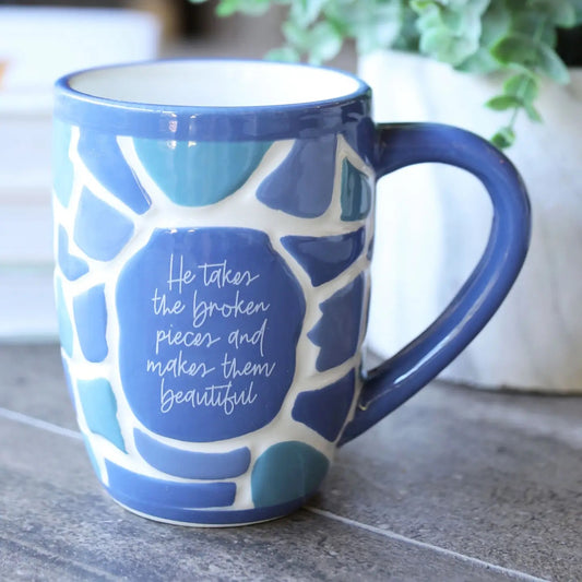 Mended Blue Mug with Box