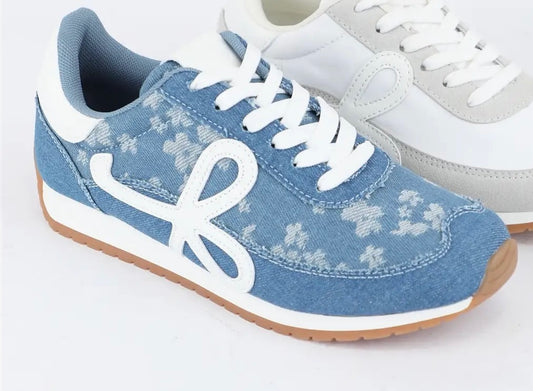Denim Low Top Lace Up Sneaker