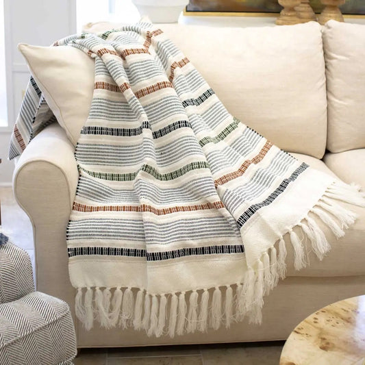Melshire Throw Blanket Cream/Multi