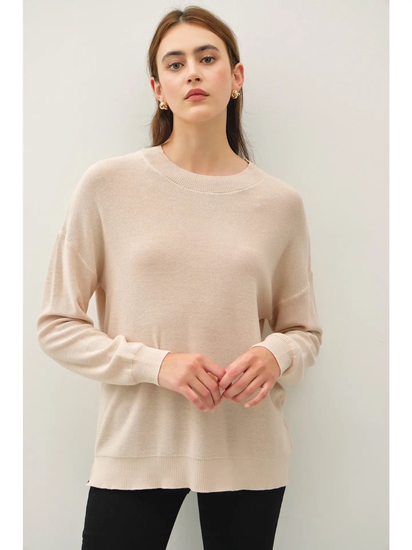 Slightly Oversized Drop Shoulder Sweater