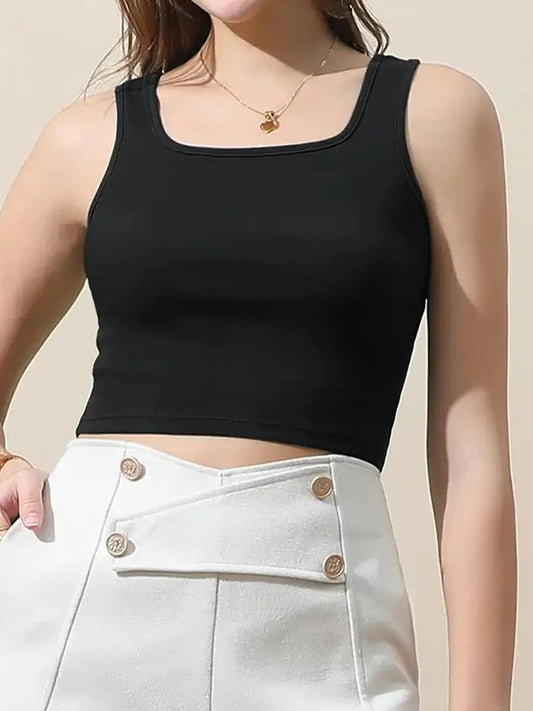 Square Neck Cropped Tank