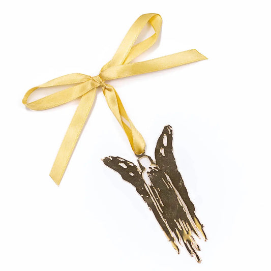 Gold Guardian Angle Ornament 4"