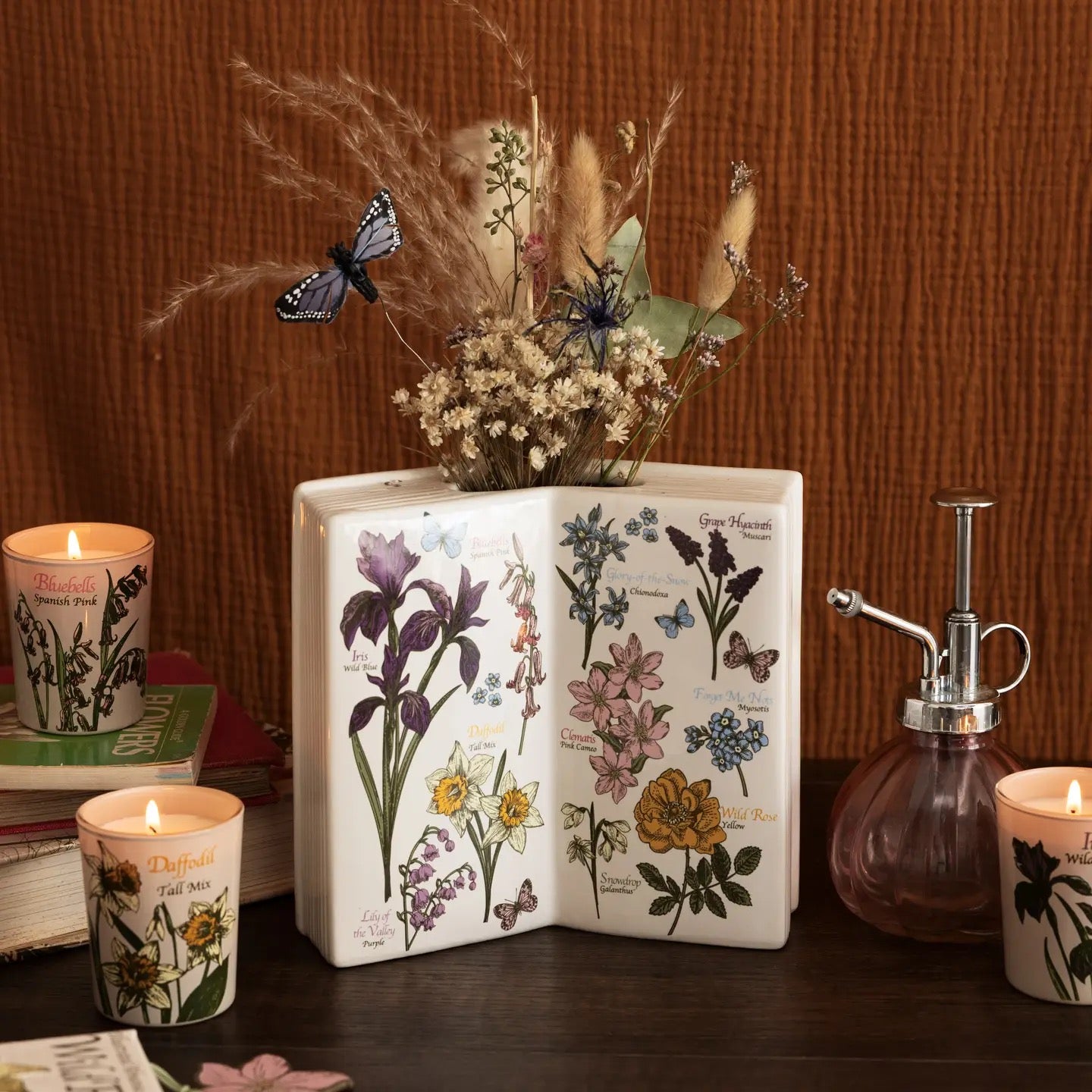 Wildflower Open Book Vase