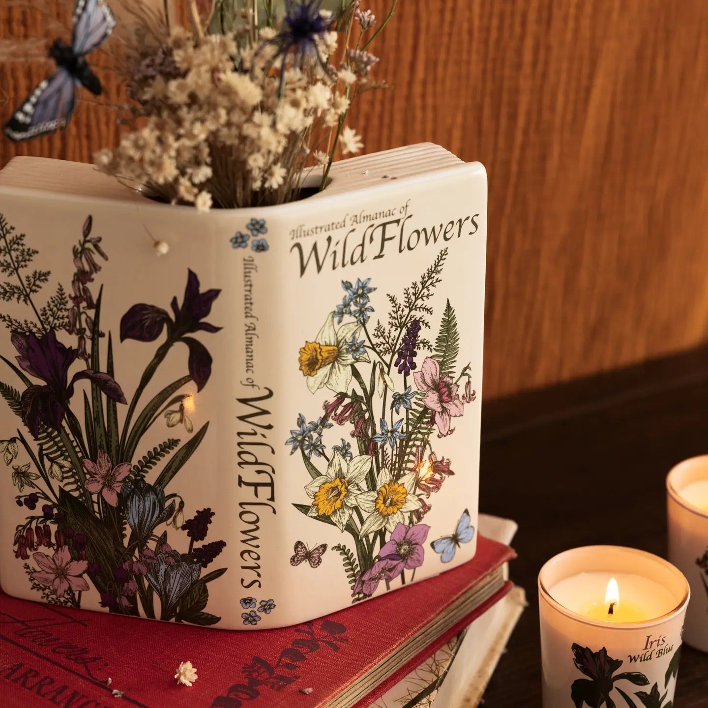 Wildflower Open Book Vase