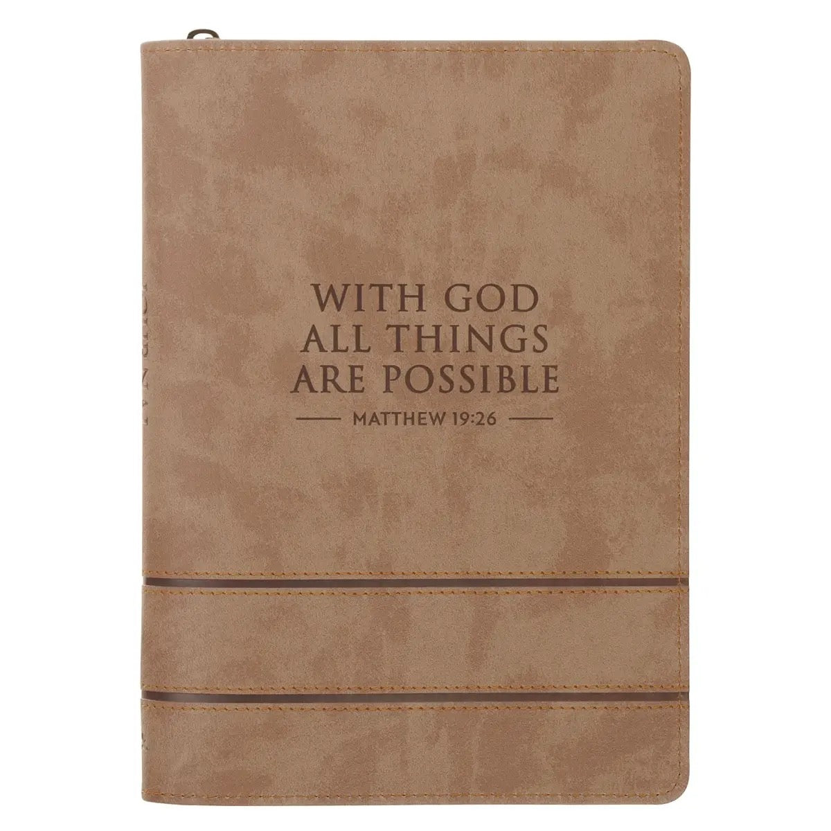 With God All Things Are Possible Zip Journal