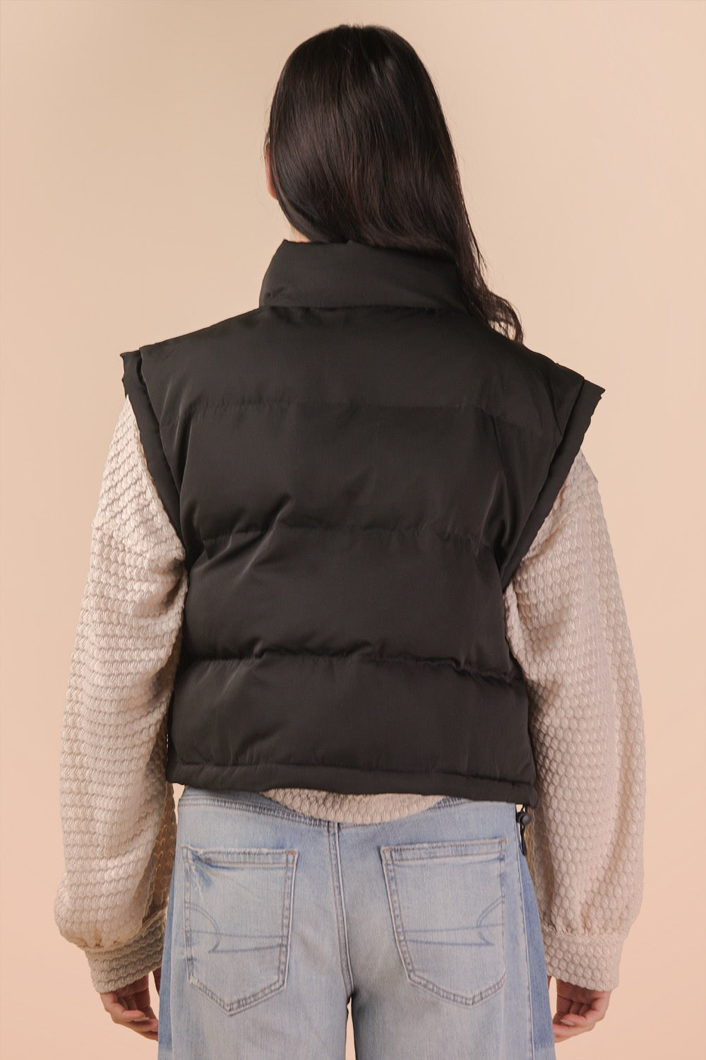 Mock Neck Puffer Vest