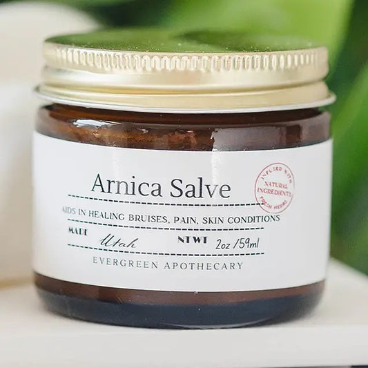 Arnica Salve, Glass Jar, Herb Infused