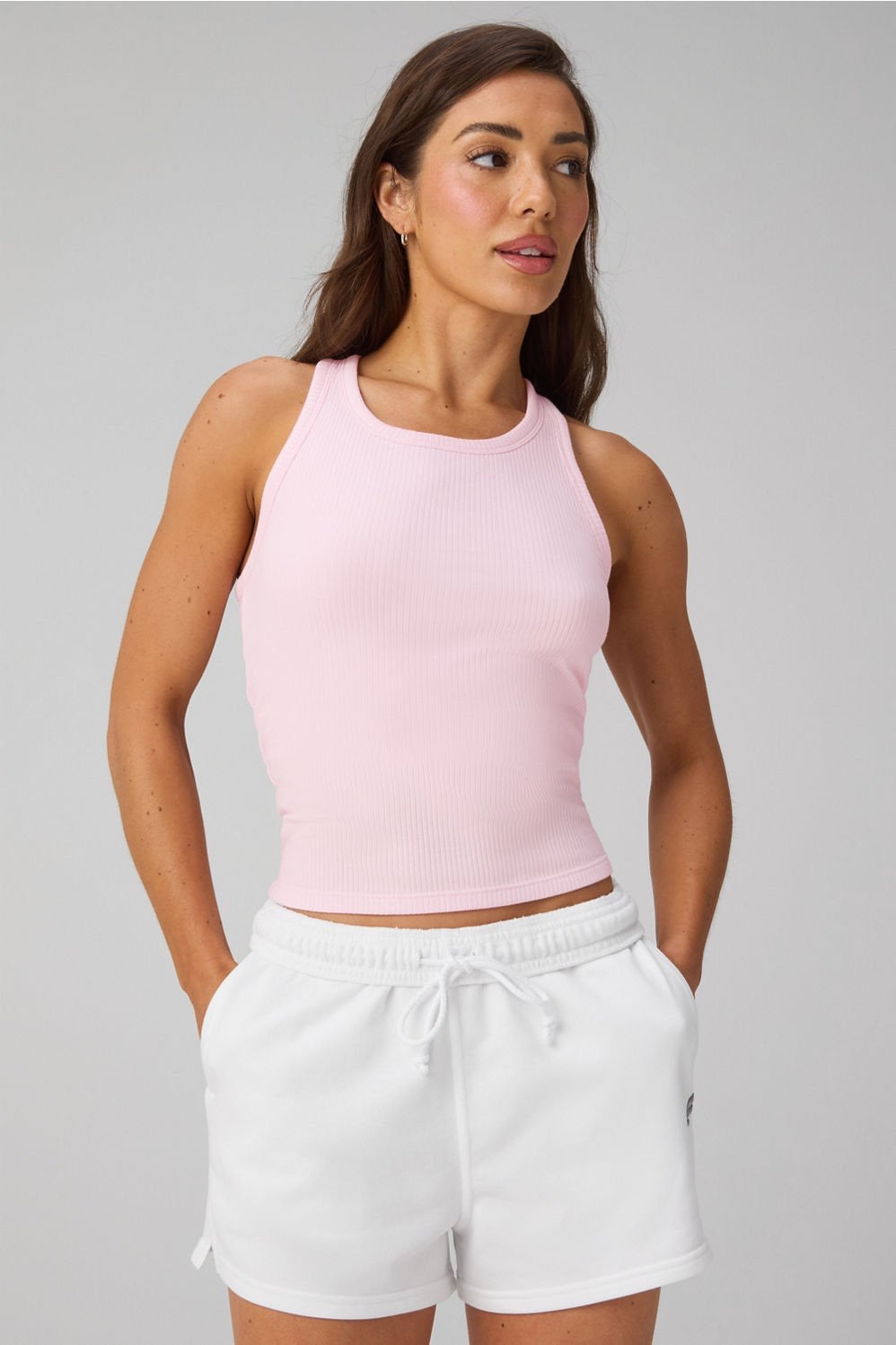 Fabletics Modal Rib High Neck Built-In Bra Tank