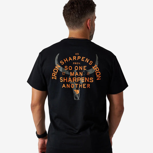 Burlebo Short Sleeve Tee - Proverbs 27:17 - Black