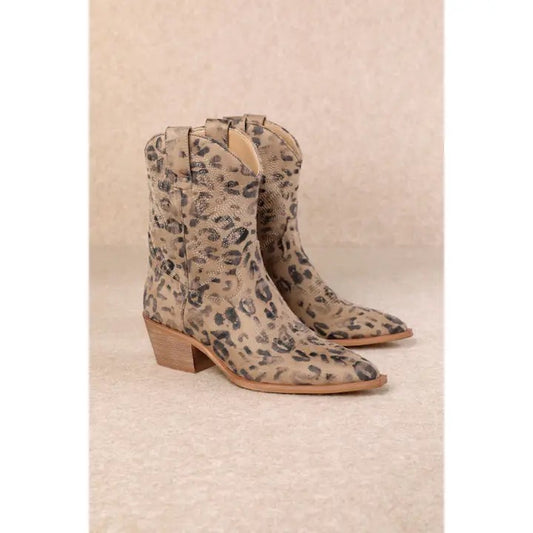Leopard Western Boot