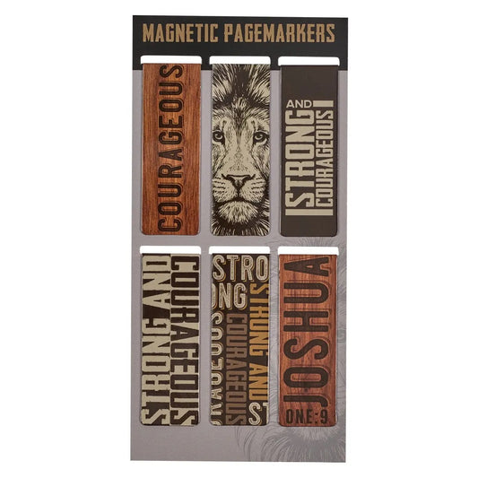 Strong & Courageous Josh 1:9 Magnetic Bookmark Set