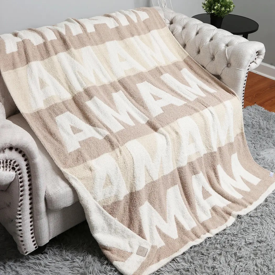 Beige Mama Soft Throw Blanket