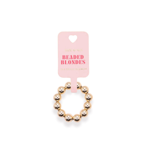 Beaded Blondes 6MM Gold Beaded Ring