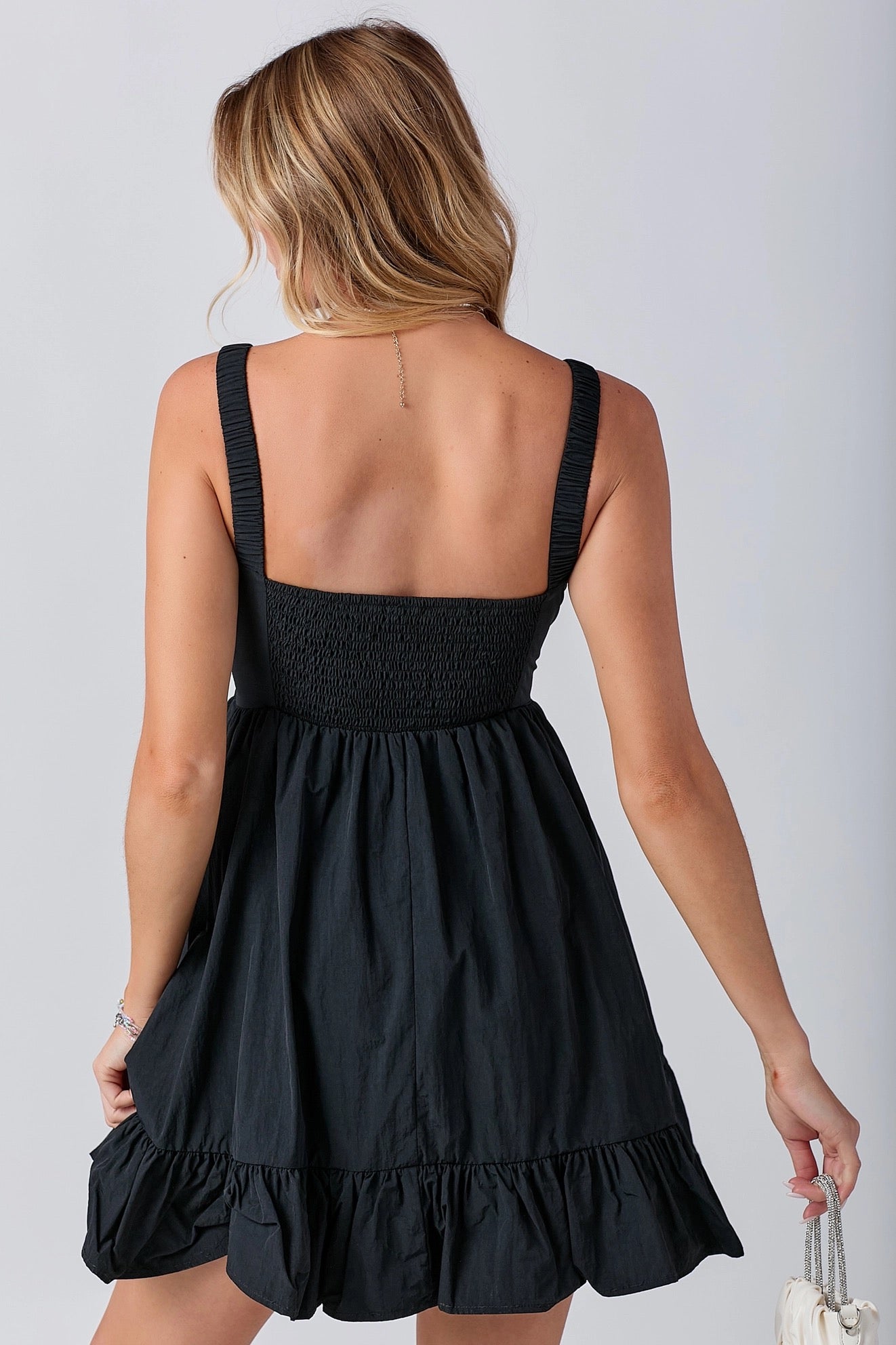 Black Tiered Mini Dress