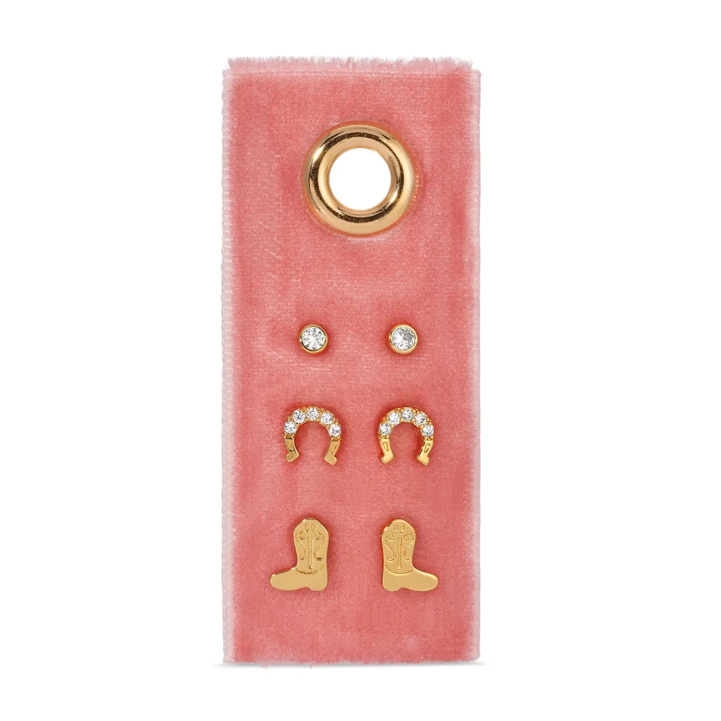 Velvet Gift Set Stud Earrings - Boot