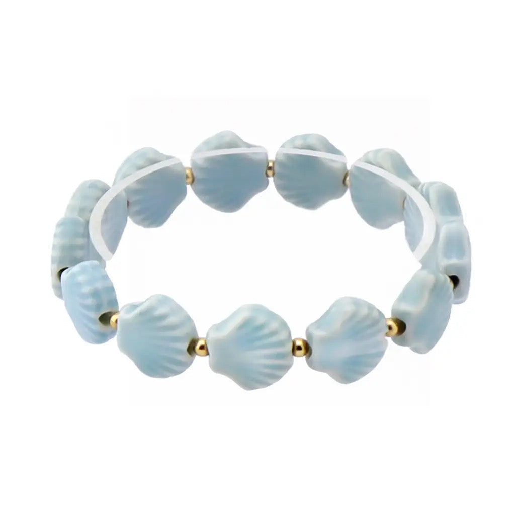 Ceramic Seashell Stretch Bracelet